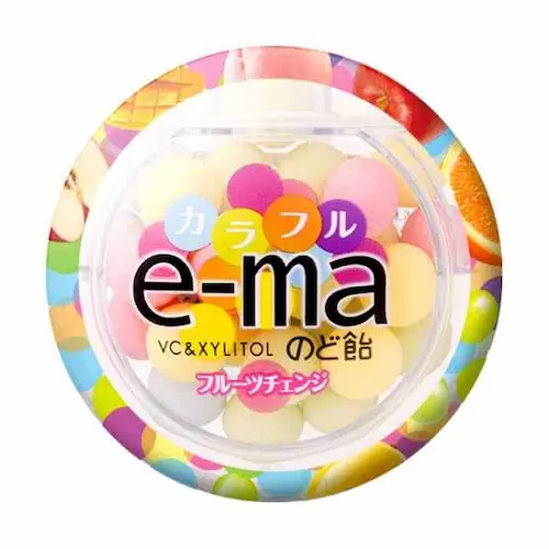 E-Ma Throat Candy Colorful Fruit Ctnr.
