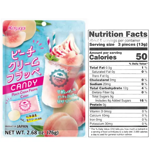 Peach Cream Frappe Candy