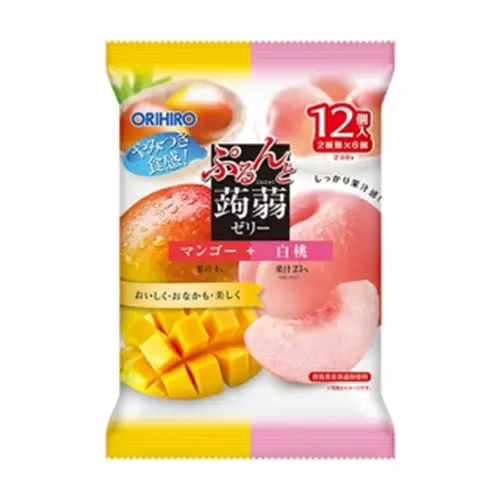 Konnyaku Jelly Pouch 12P Mango + White Peach