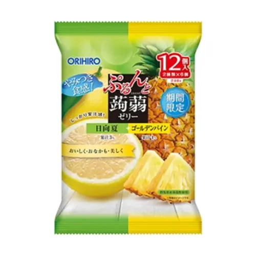 Konnyaku Jelly Pouch 12P Citrus Tamurana+ Golden Pineapple