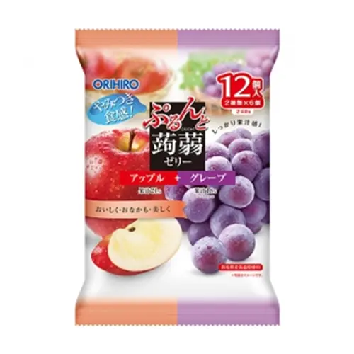 Konnyaku Jelly Pouch 12P Apple + Grape
