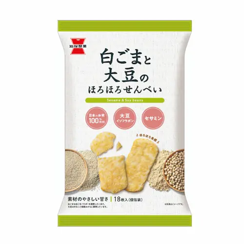 White Sesame And Soybeans Tender Senbei 18P