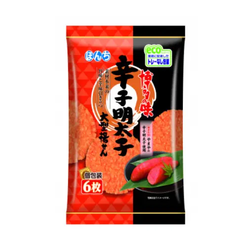 Spicy Cod Roe Large Fried Senbei 6P