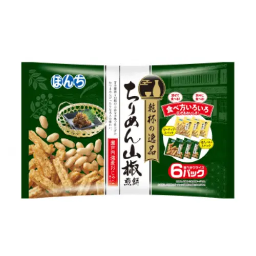 Chirimen Sansho Rice Crackers 6P