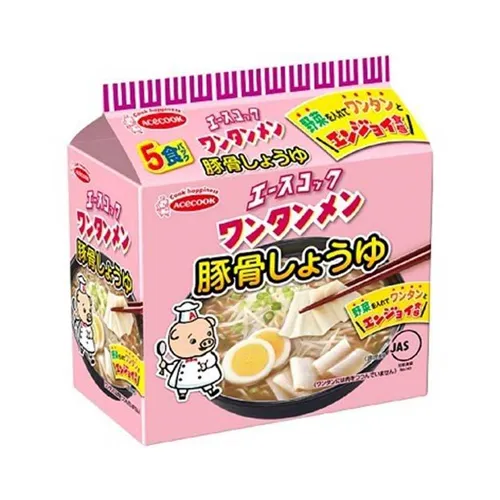 Wonton Men Tonkotsu Soy Sauce 5 Pack