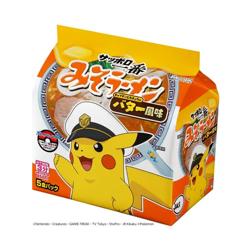 Miso Ramen Captain Pikachu Butter Flavor 5Pack