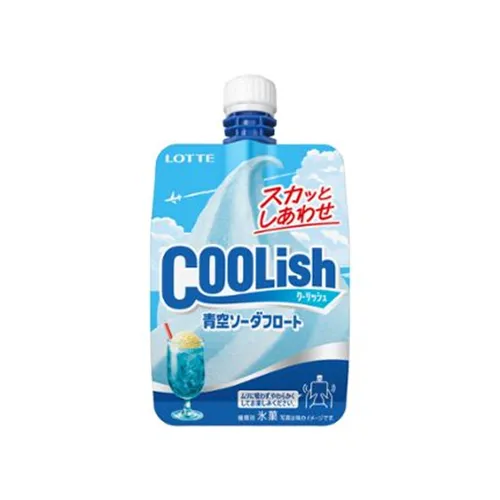 Lotte Coolish Aozora Soda Float squeeze pouch ice cream, soda float flavor, 140ml