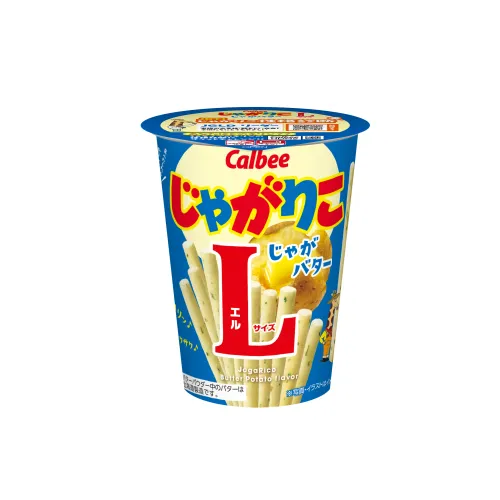 Calbee Jagarico Butter Potato large size cup snack, Hokkaido butter powder, 66g