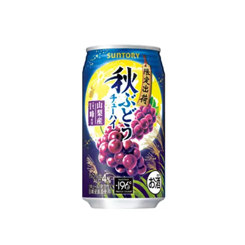 Suntory Autumn Grape chu-hai 4% ABV — rich grape sweetness with gentle acidity