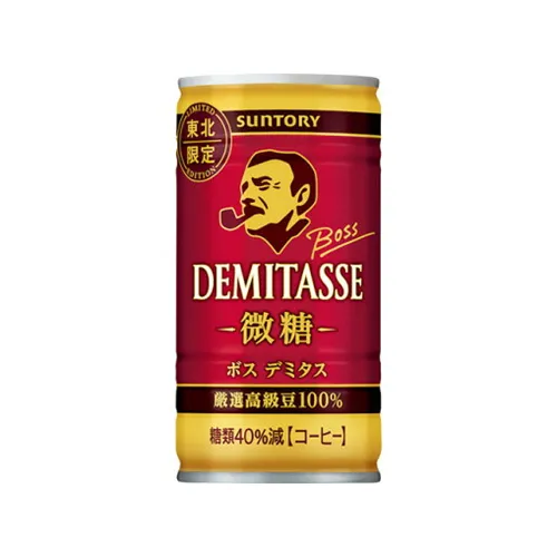 BOSS Demitasse Slightly Sweet 185g can — Tohoku-exclusive lightly sweet coffee