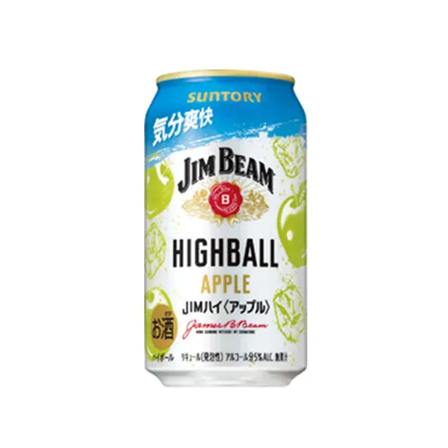Suntory Jim Beam Apple Highball 5% ABV — crisp green-apple whisky highball