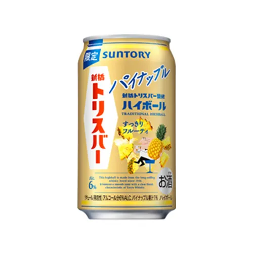Torys Highball Pineapple 350ml—Shimbashi Torys Bar supervised pineapple-flavored whisky highball