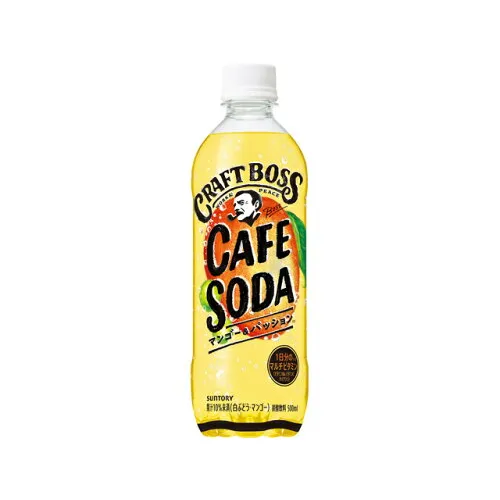 Craft Boss Café Soda Mango & Passion 500ml — fizzy coffee with tropical fruit
