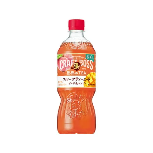 Craft BOSS Fruit Tea Ade Peach & Mango 600ml PET — peach & mango with black tea and oolong