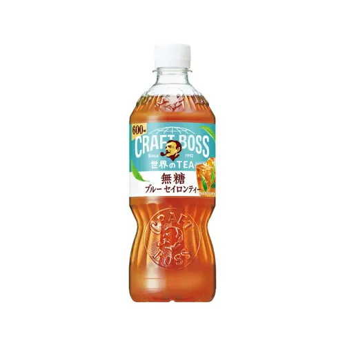 Craft BOSS Blue Ceylon Tea Unsweetened 600ml PET — Ceylon black tea & oolong blend