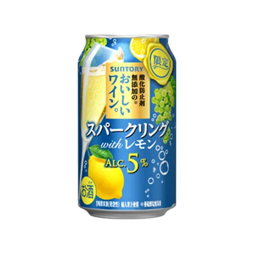 Preservative-free Lemon Sparkling Wine 350ml 5%—sparkling wine with lemon flavor in a can