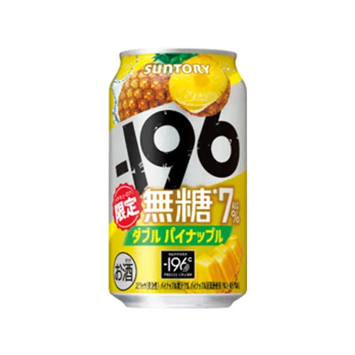 –196°C Sugar-Free Double Pineapple chu-hai 350ml 7%—bold pineapple with dry finish