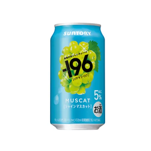 Suntory –196°C Sugar-Free Shine Muscat chu-hai 5% ABV — juicy muscat grape flavor