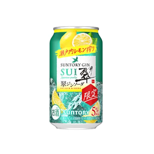 Suntory Midori Gin & Soda Setouchi Lemon Squeeze 5% ABV — botanical gin highball with real lemon juice