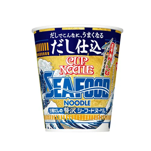 Nissin Dashi-Infused Seafood Cup Noodle with kelp, bonito and grilled flying fish