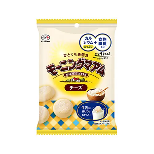 Fujiya Morning Ma’am Cheese — soft cookies with gentle cheese flavor and added calcium