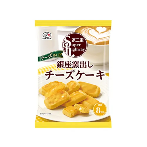 Fujiya Super Highway Ginza Baked Cheesecake — mini cheesecake bites with rich, moist texture