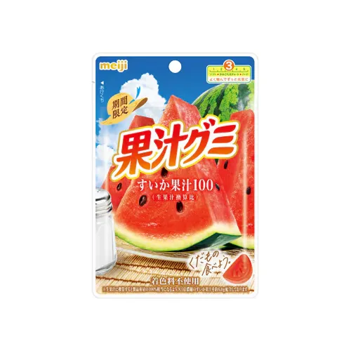 Meiji Kaju Gummy Watermelon — real juice gummy candy