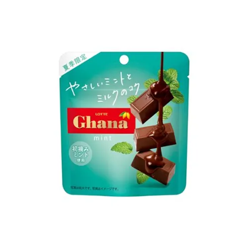 Lotte Ghana Mint Chocolate bar with first-harvest mint oil, 33g