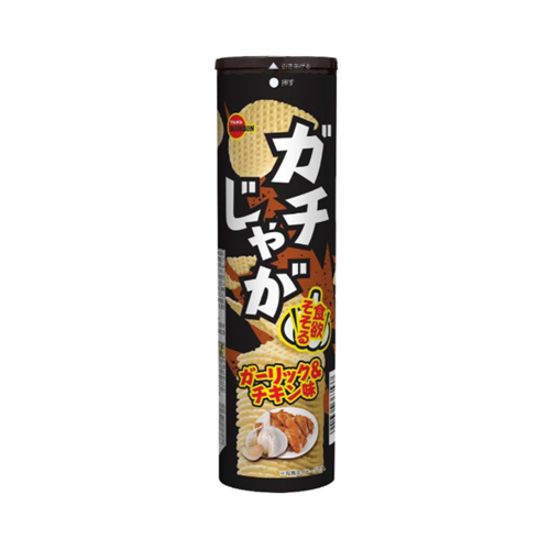Bourbon Gachi Jaga net-cut potato chips, Garlic & Chicken flavor, 98g
