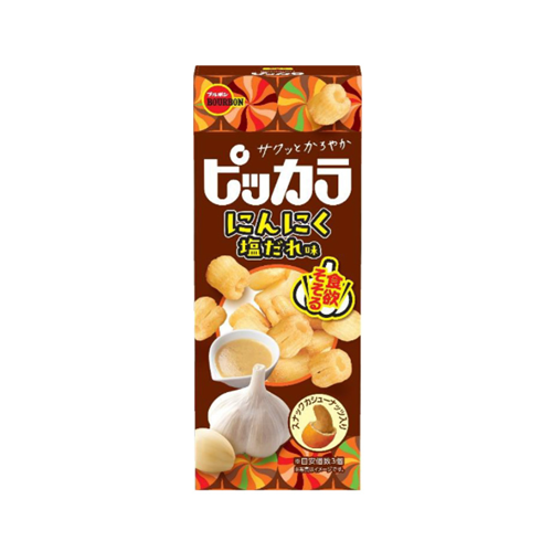 Bourbon Pikkara rice snack, Garlic & Salt Sauce flavor, non-fried, 42g