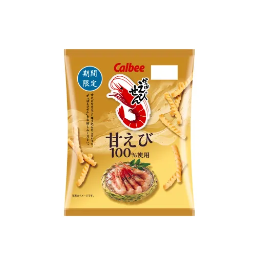 Calbee Kappa Ebisen shrimp sticks made with 100% premium sweet shrimp, 50g