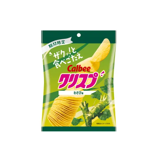 Calbee Crisp thick-cut mashed potato chips wasabi flavor in can, 45g