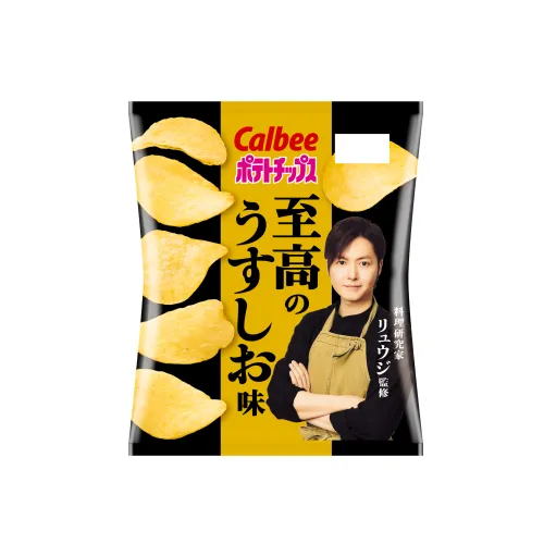 Calbee Potato Chips Supreme Light Salt with kelp shiitake bonito umami, supervised by Ryuji, 65g