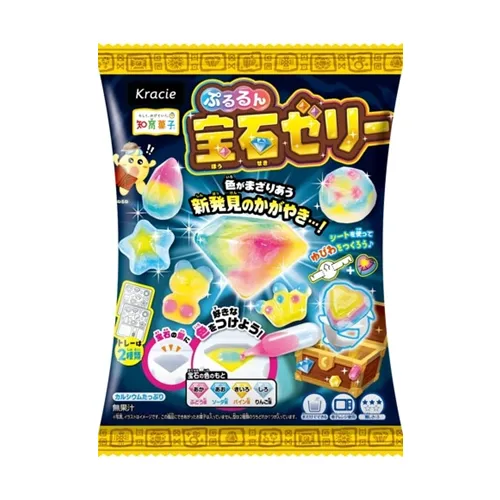 Poppin' Cookin jewel jelly kit with colorful gem-shaped candy pieces