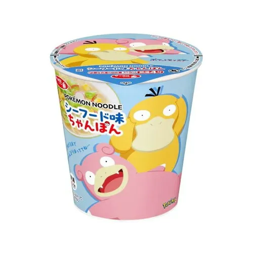 Pokémon Noodle Seafood Champon (Vertical Cup) – featuring Water-Pokémon Koduck and Yadon