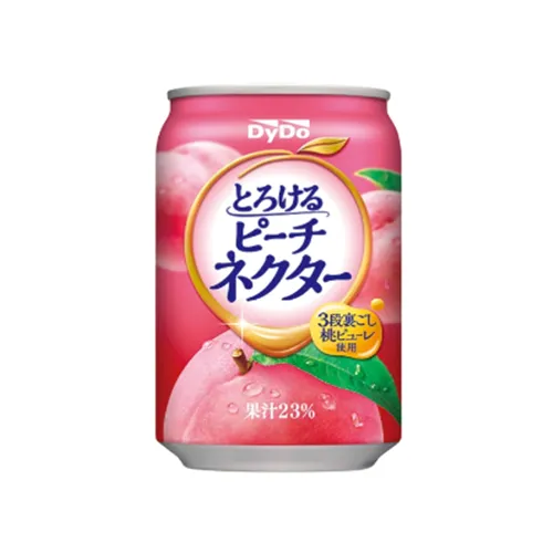 DyDo Melting Peach Nectar can with peach imagery