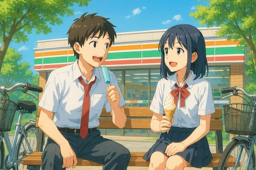 summer memories are stitched together by the sound of a wrapper tearing.