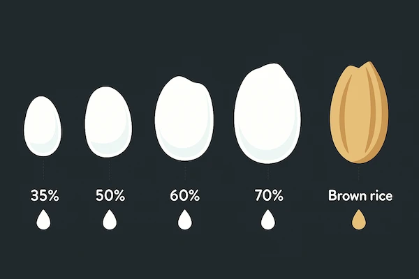 Rice polishing ratio
